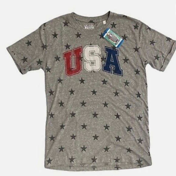 NWT Royce Brand starred Tee with USA  Heather gray size L new 32601 - Picture 6 of 8